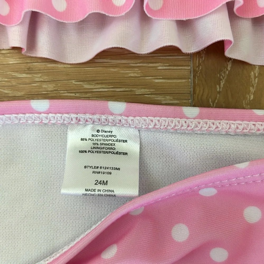 Disney Baby Swim, rash guard top with bikini bottoms , size 24m